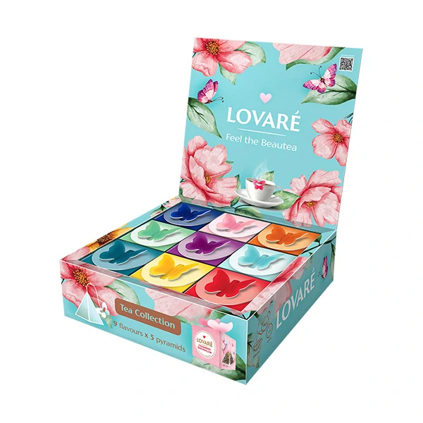LOVARÉ Butterfly Tea Collection 90g (45 pyramid, kolekce čajů) 