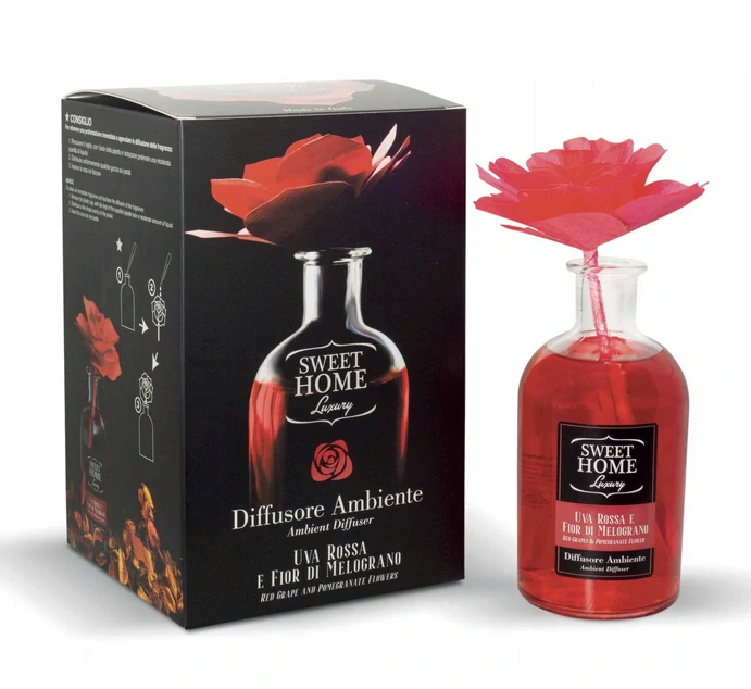 Luxusní Aroma Difuzér SWEET HOME – Květinová Růže (250 ml)