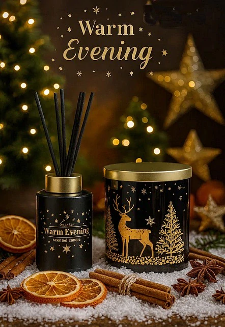 Dárkový Set Warm Evening – Mulled wine (Svíčka & Difuzér)