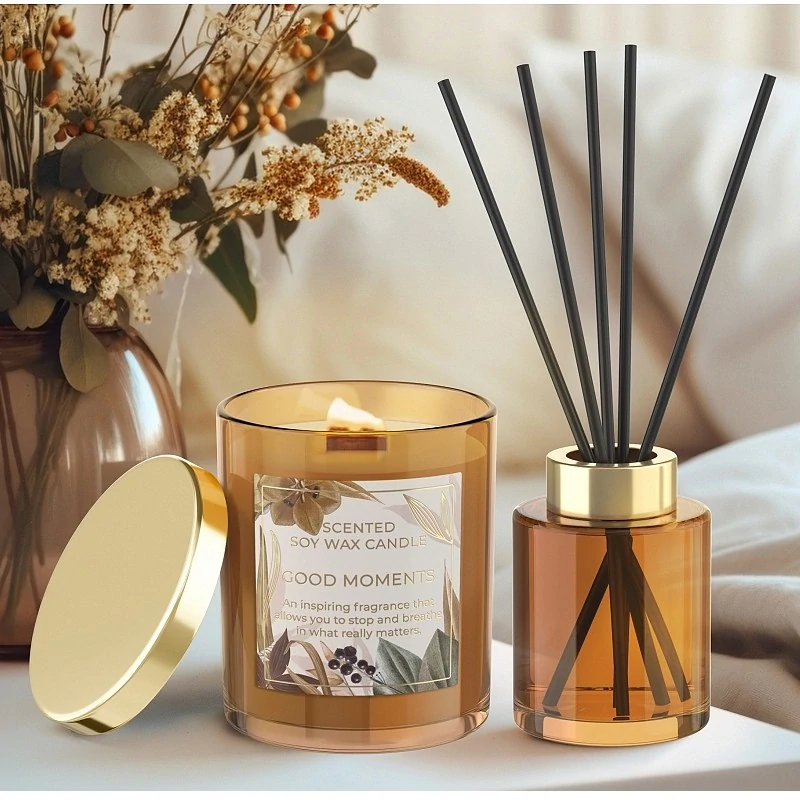Dárkový Set GOOD MOMENTS difuzer + vonná svíčka v kazetě