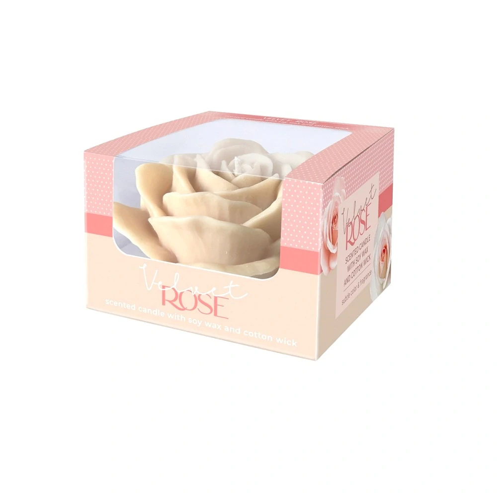 Designová Sójová Svíčka Velvet Rose – Nude (120x70 mm)