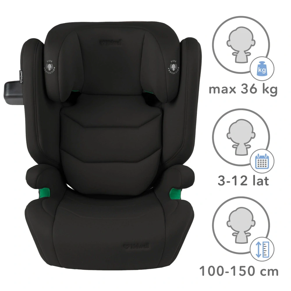 Autosedačka Kidwell TENDO s isofixem 2v1, i-Size 100-150 cm černá