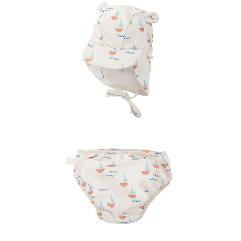 Sada kojenecké plavky + čepice s UPF50+ BIMBI CALYPSO 3-9m