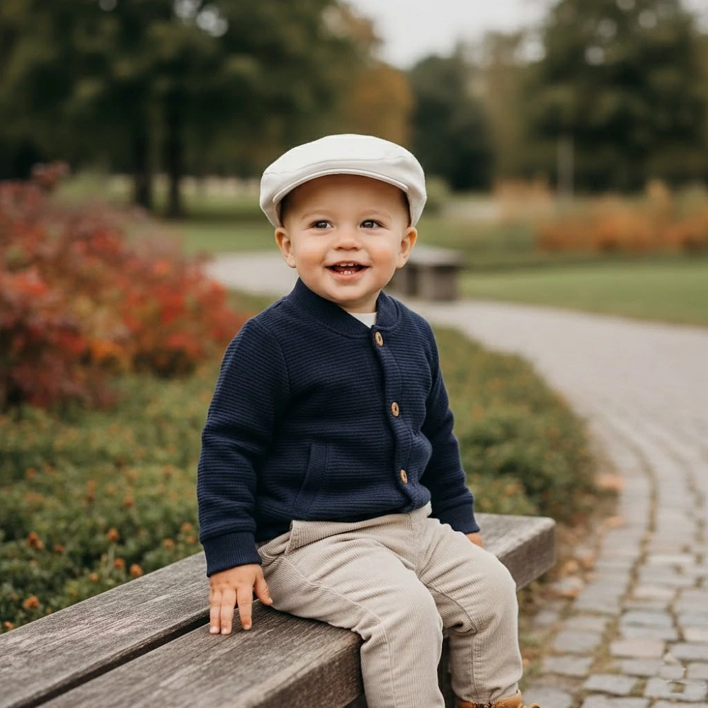 Chlapecký celopropínací kabátek/mikina Dirkje z BIO bavlny navy vel.86