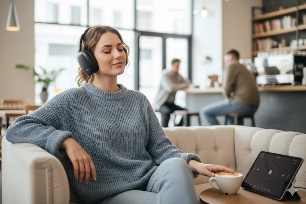 Bezdrátová sluchátka SoundJoy HS4060- Extrémní výdrž 70 hodin a ANC