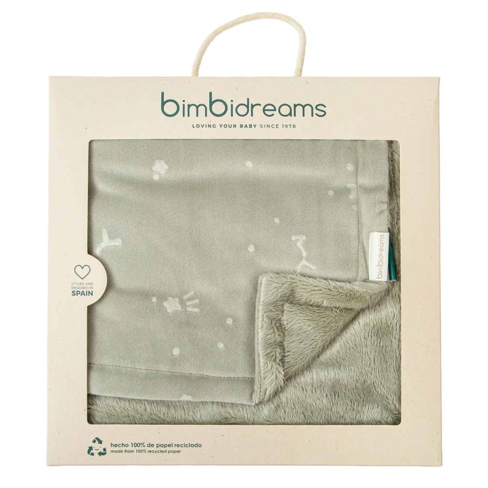 Luxusní dětská deka s vytlačovaným vzorem BimBi 80x110 cm šedá