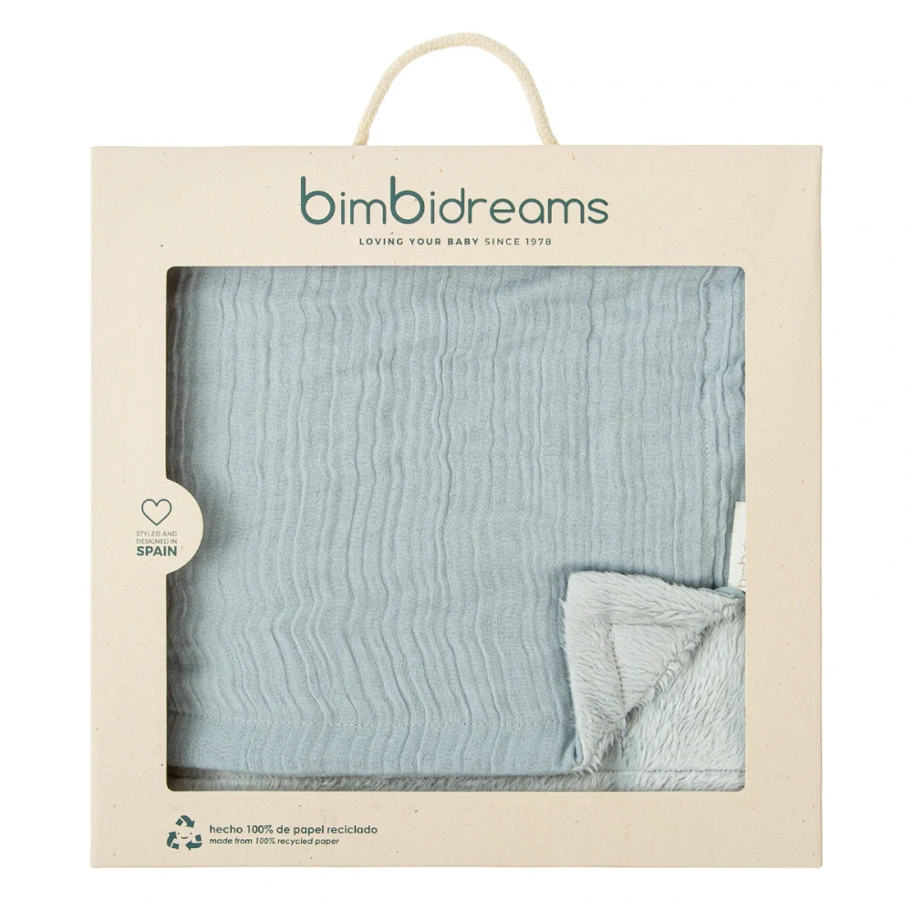 Oboustranná dětská deka Mušelín & Coralina  modrá