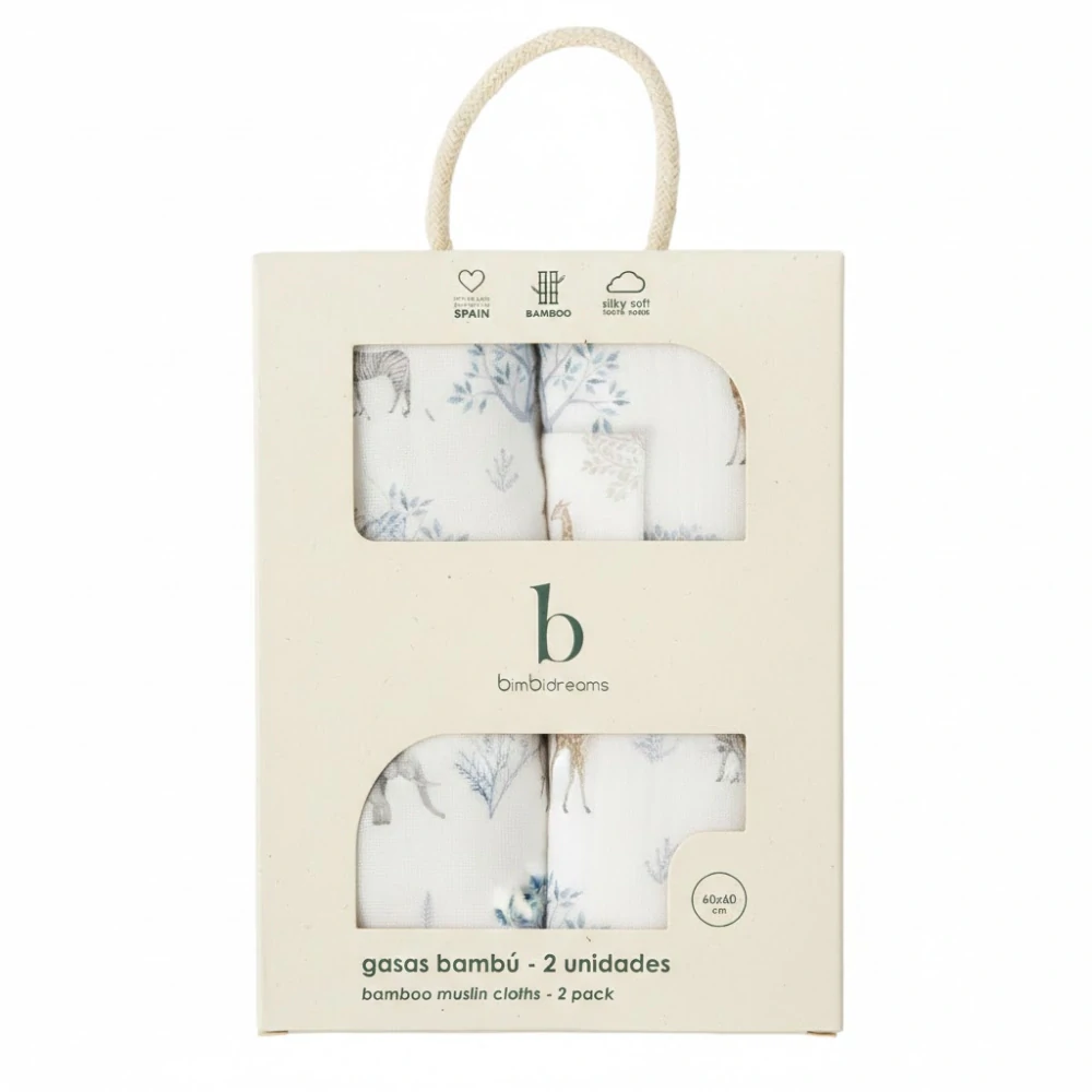 Bambusové pleny sada 2ks BimBi 60x60cm Tanzania