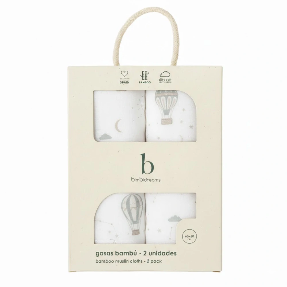 Bambusové pleny sada 2ks BimBi 60x60cm Blue Sky