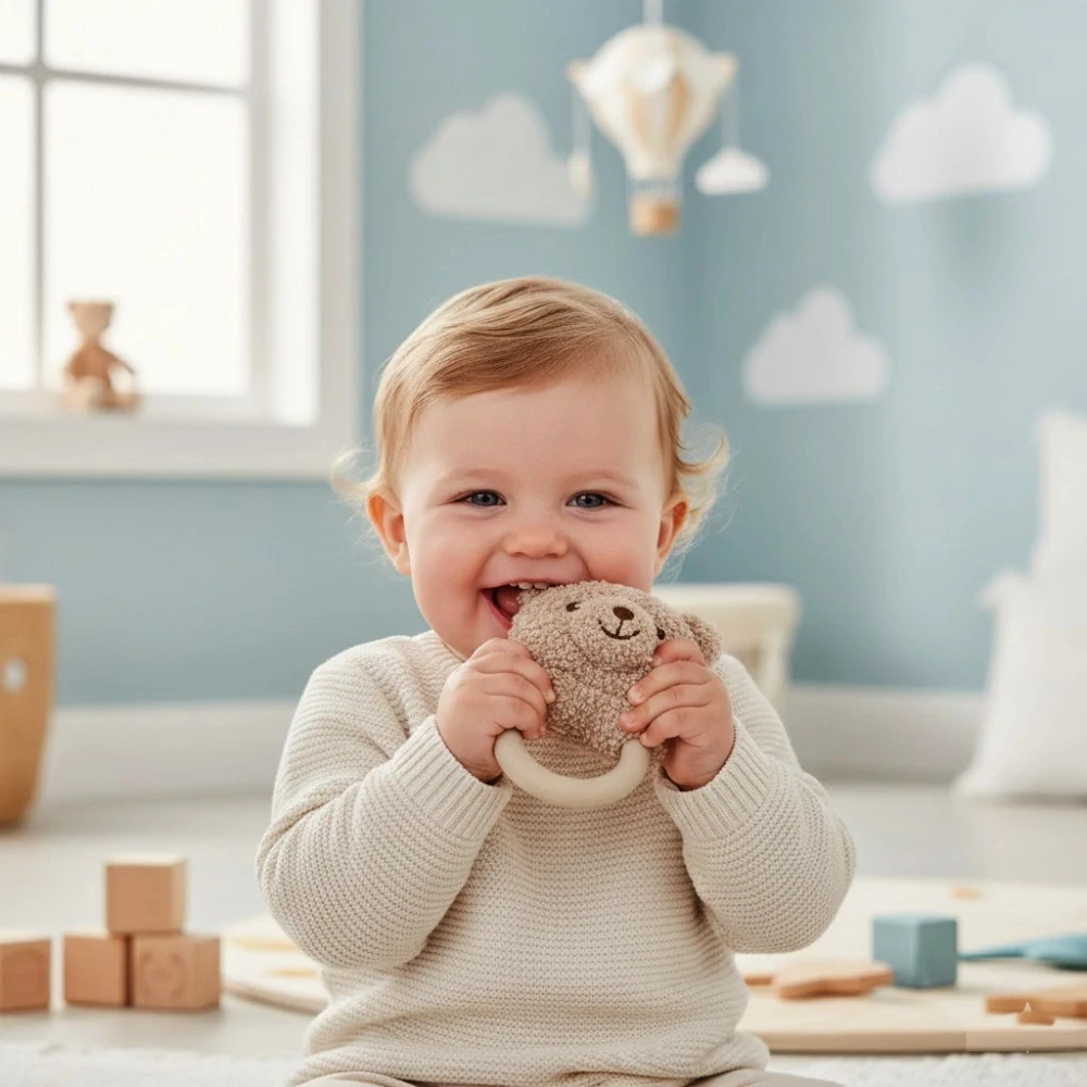 Bimbi chrastítko Medvídek Blue Sky 13cm