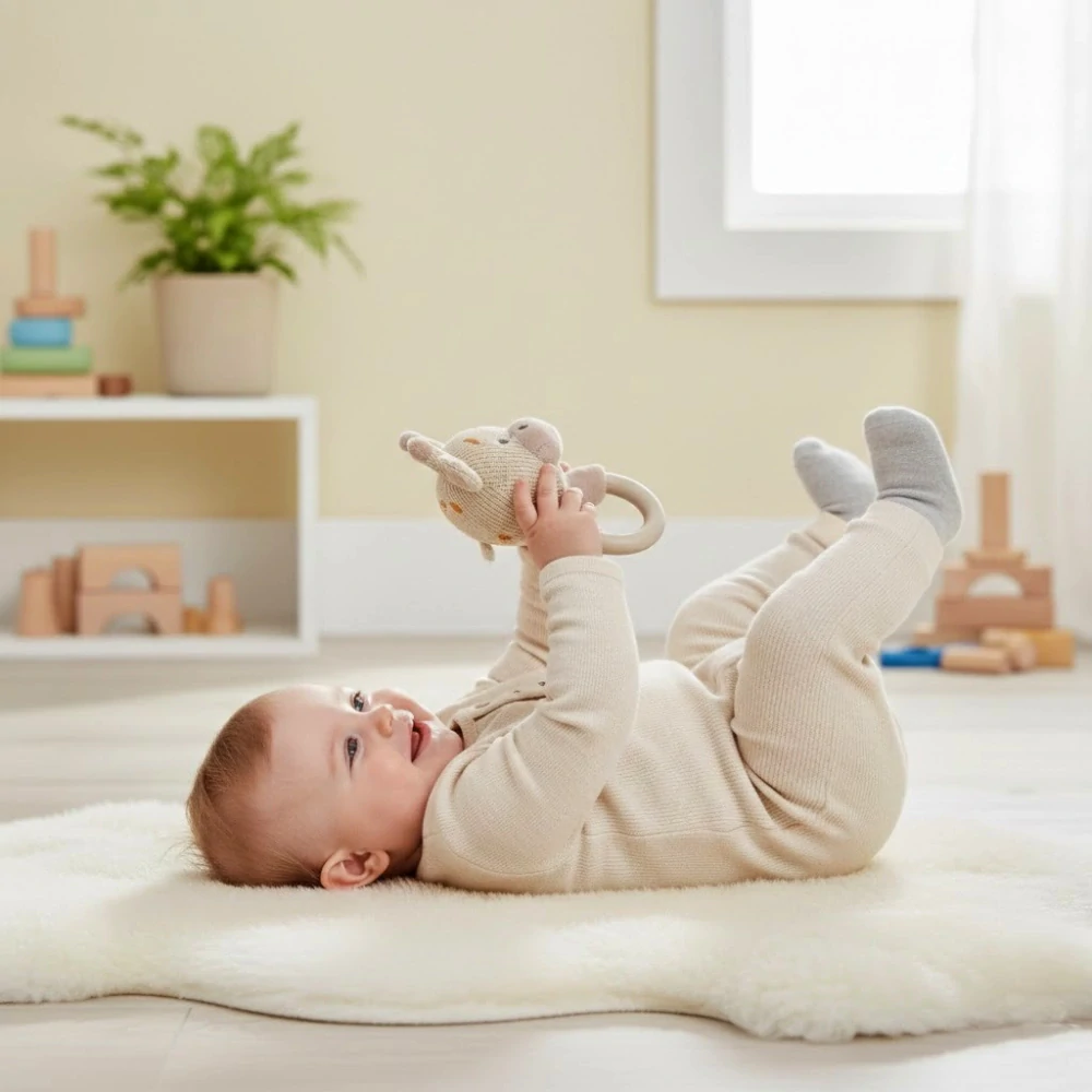 Bimbi chrastítko s kousátkem Tanzania Žirafa 13cm