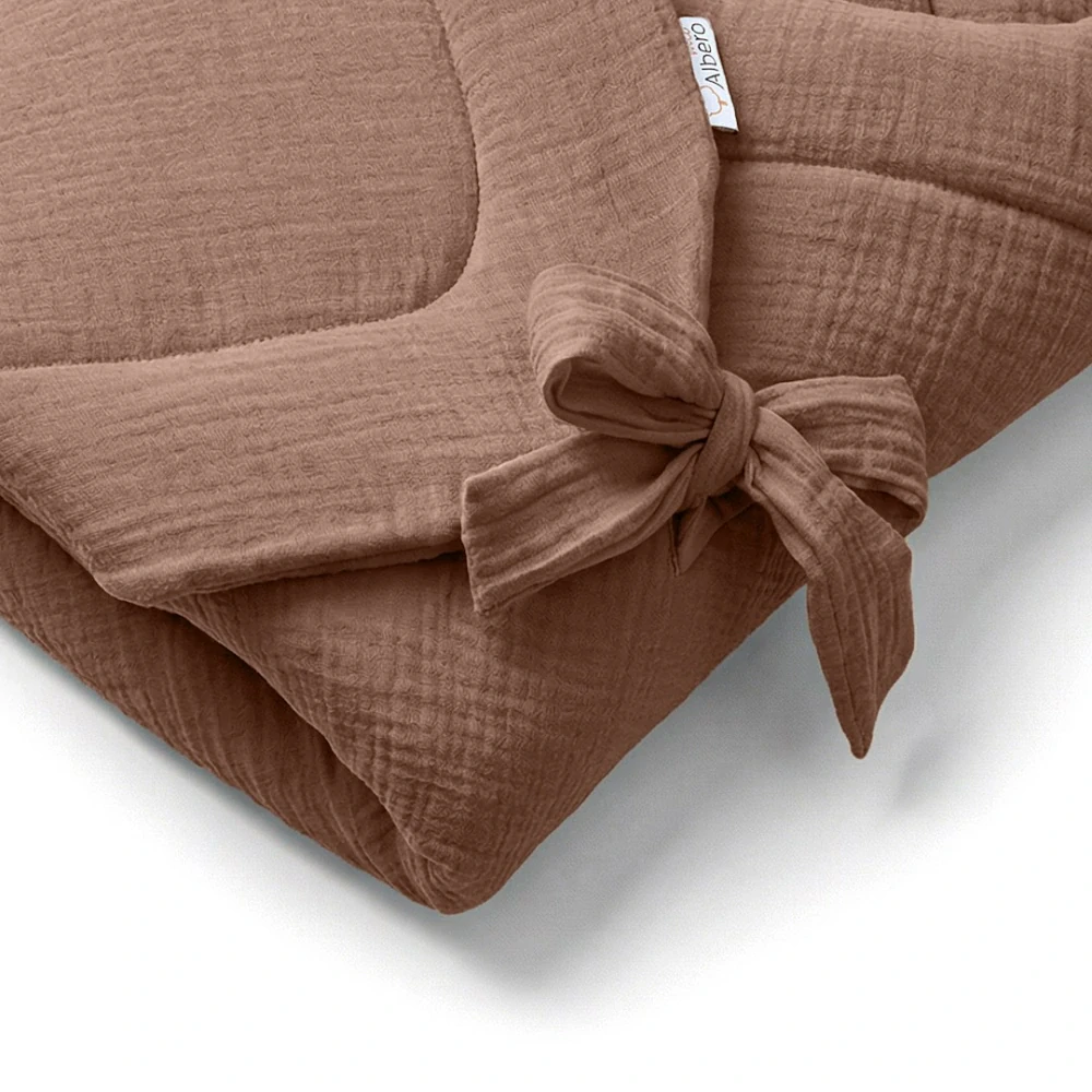 Novorozenecká mušelínová zavinovačka Albero hnědá