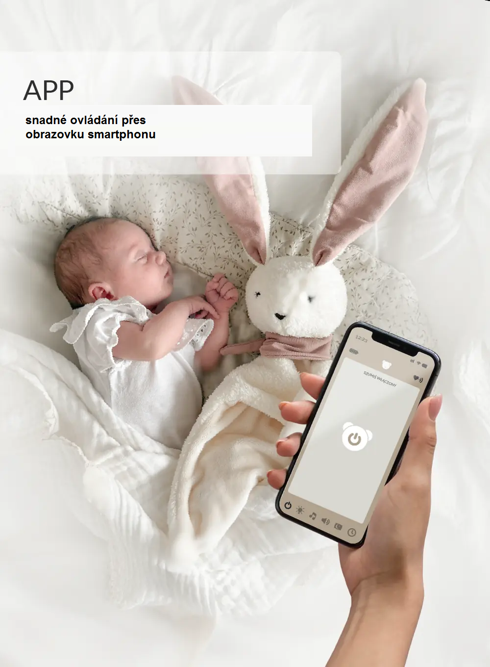 MyHummy DOUDOU Bunny 7 v 1 s lampičkou a APP
