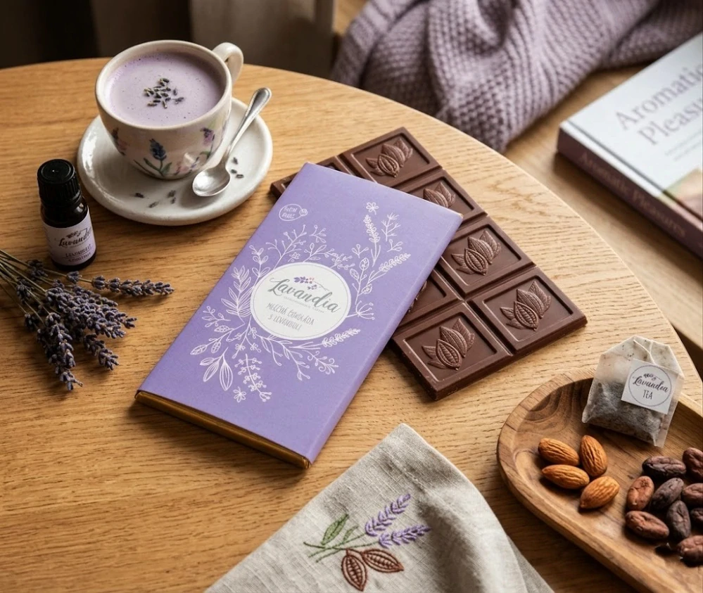 BIO Mléčná čokoláda s LEVANDULÍ