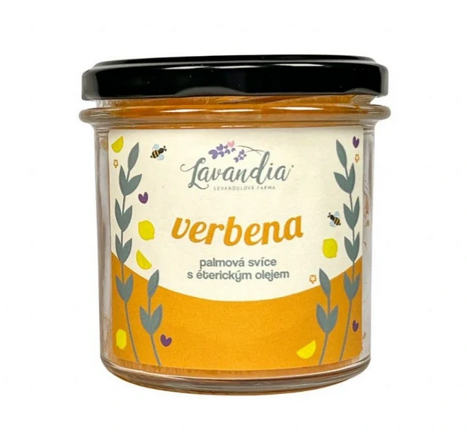 Vonná palmová svíce ve skle - Verbena