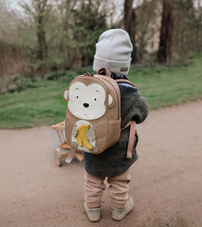 Dětský batůžek z eco kůže OPIČKA - Affe Momo