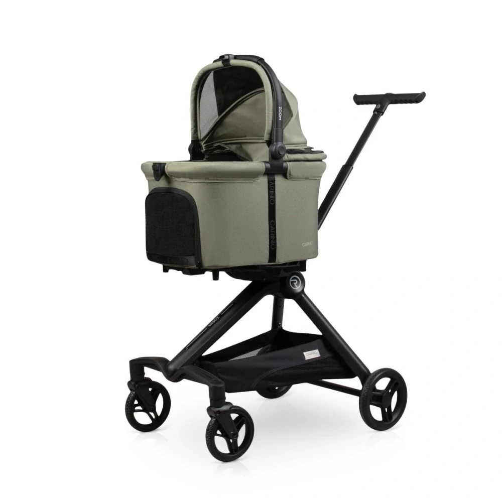 Luxusní kočárek Carinio Zoom Olive Pet S AUTOM/ZOOMEM/OLIVE