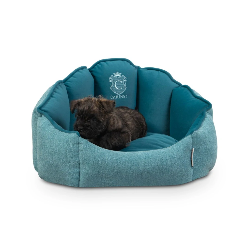 Kvalitní pelíšek ve tvaru mušle pro mazlíčky Carinio Shell Lagoon vel. S/M