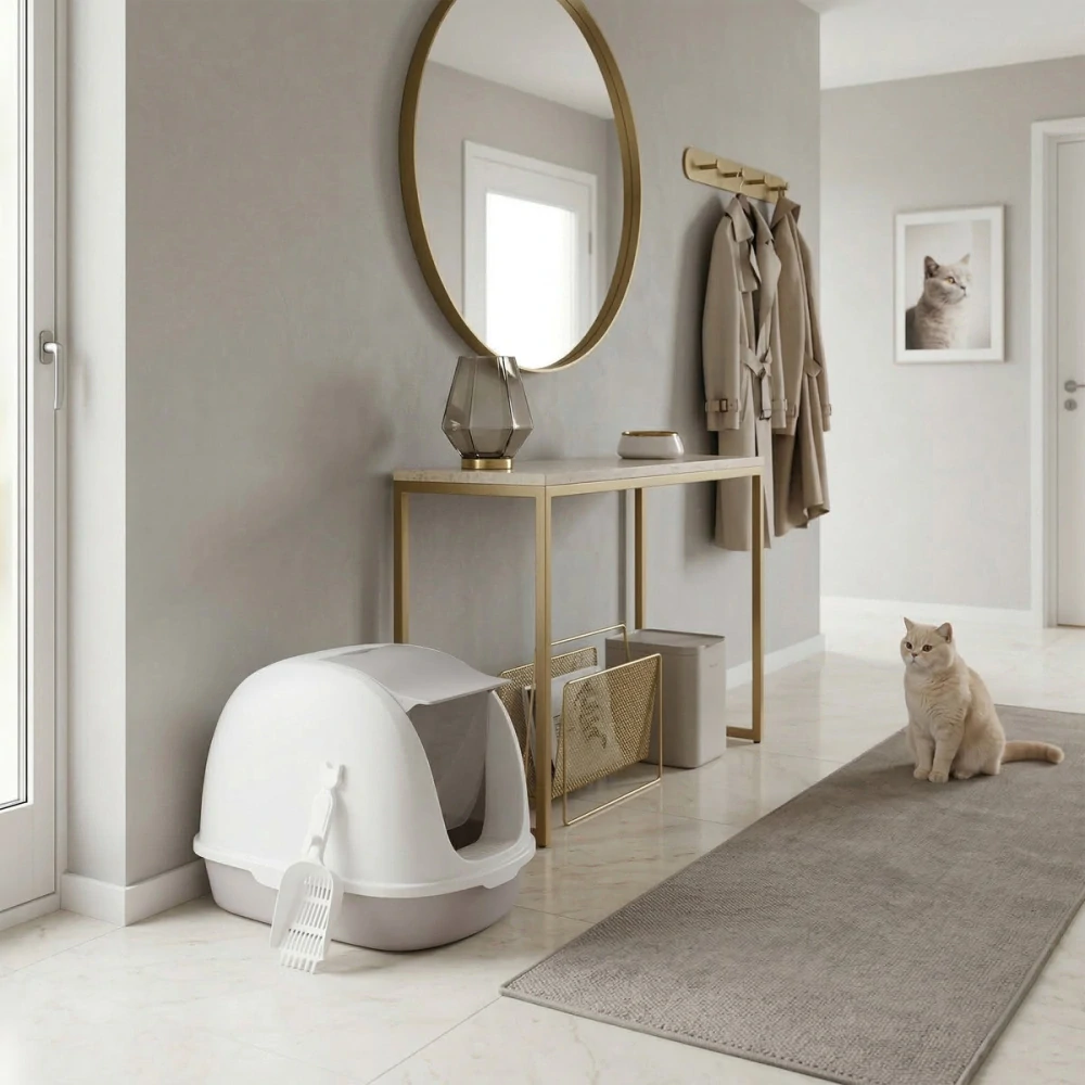 Carinio Capsule Coffe XL toaleta pro domácí mazlíčky + lopatka