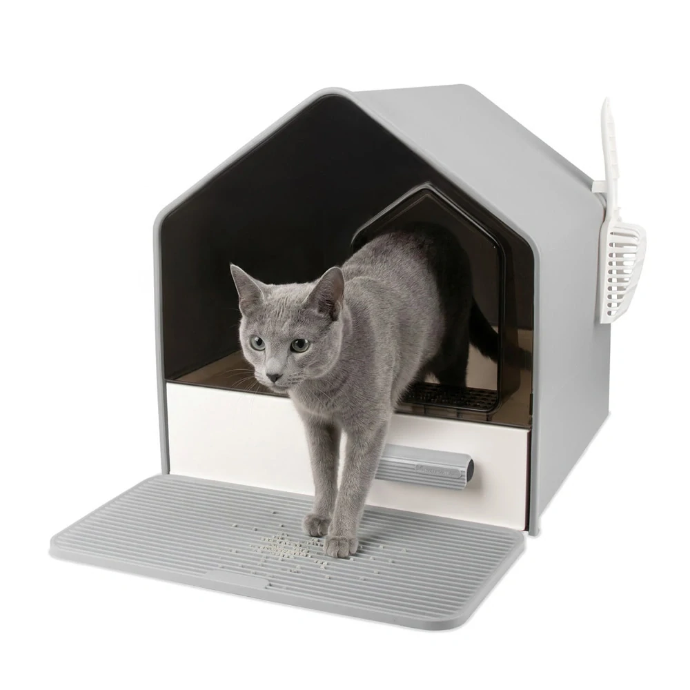 Carinio House Gentleman šedá toaleta pro domácí mazlíčky