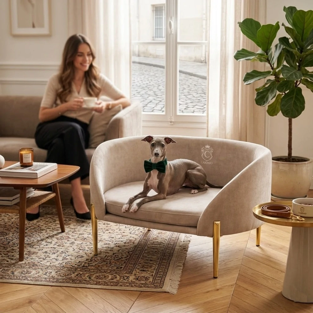 Luxusní sofa pelíšek CARINIO OVAL IVORY