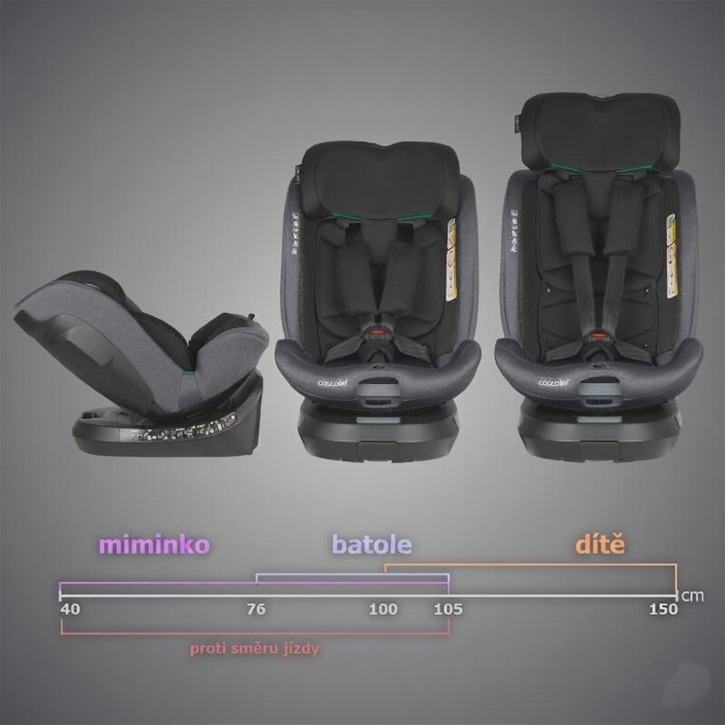 Autosedačka i-Size 40–150 cm Coccolle Ario Anthracite