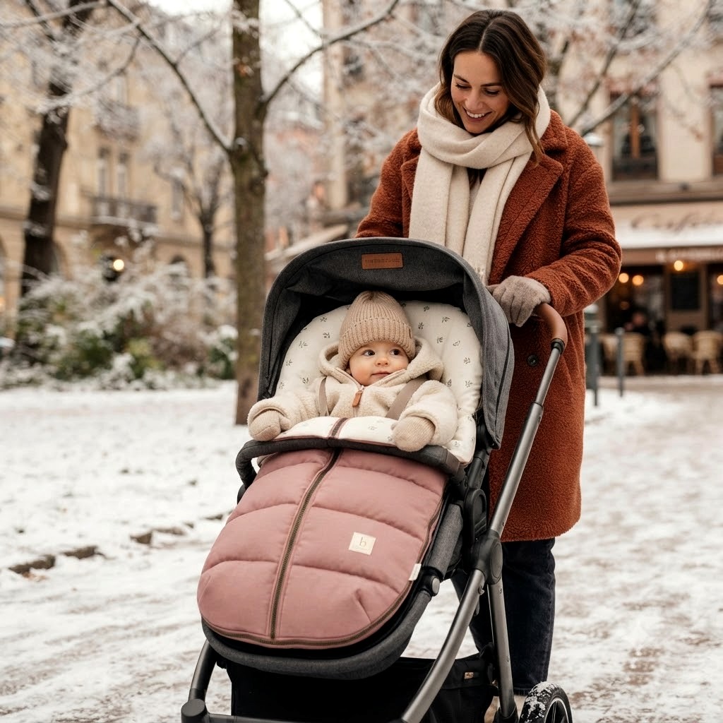 Elegantní zimní fusak BimBi Carro Iria Pink