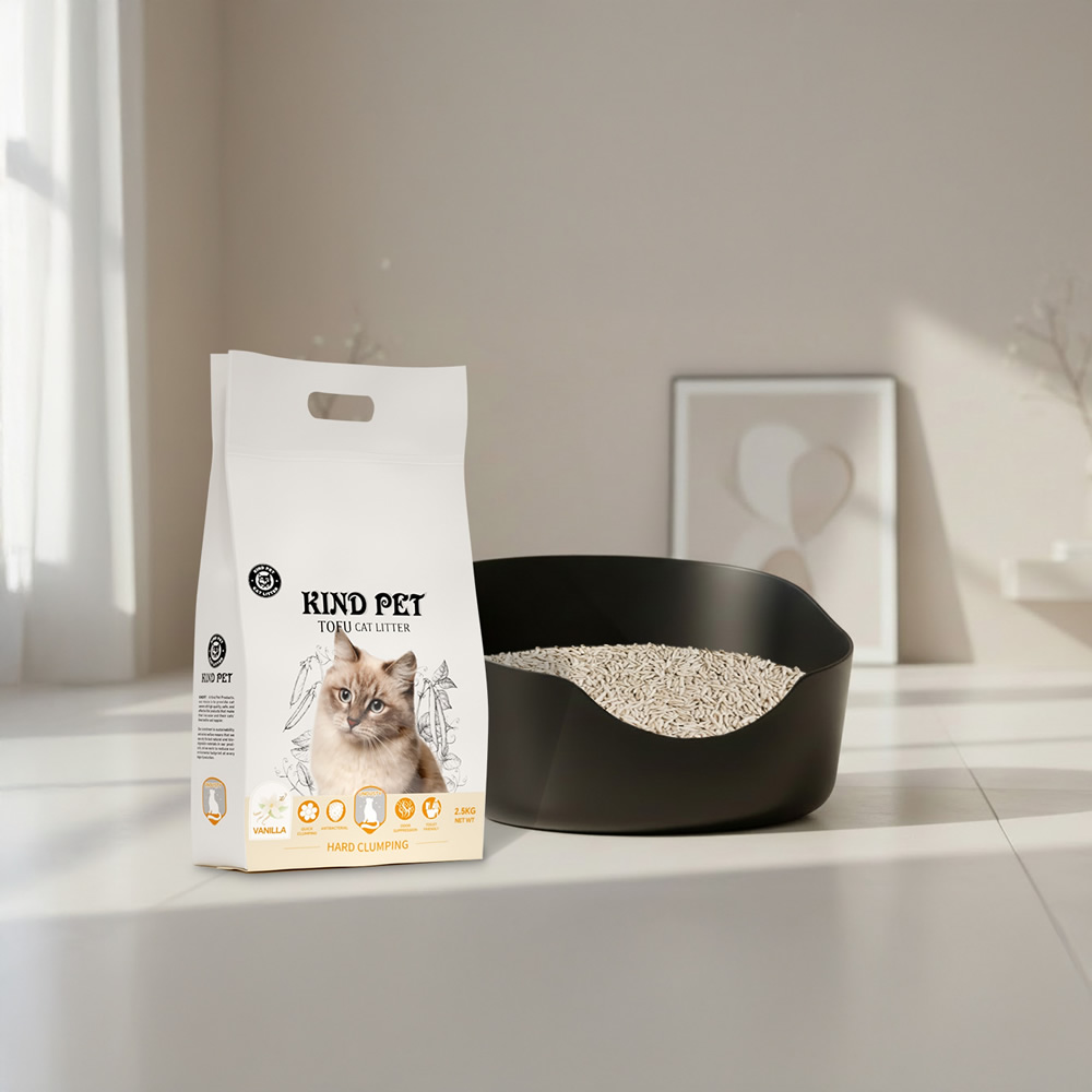 MilooPets Kind Pet EKOLOGICKÉ, ANTIBAKTERIÁLNÍ stelivo pro domácí mazlíčky 2,5 kg Vanilka