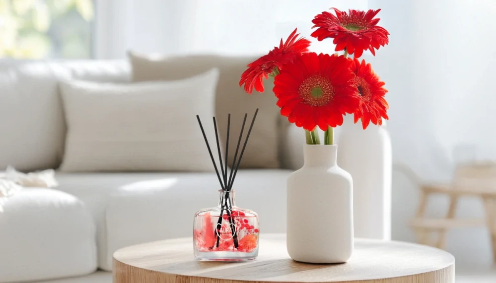 Aroma difuzér Aura Home Care se sušenými květy Smyslná kytice 180ml