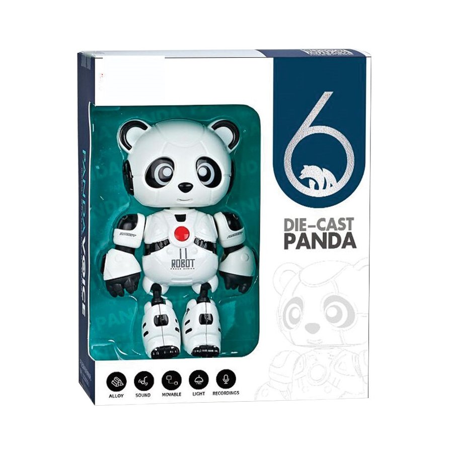Interaktivní mluvící a svítící Panda 12cm