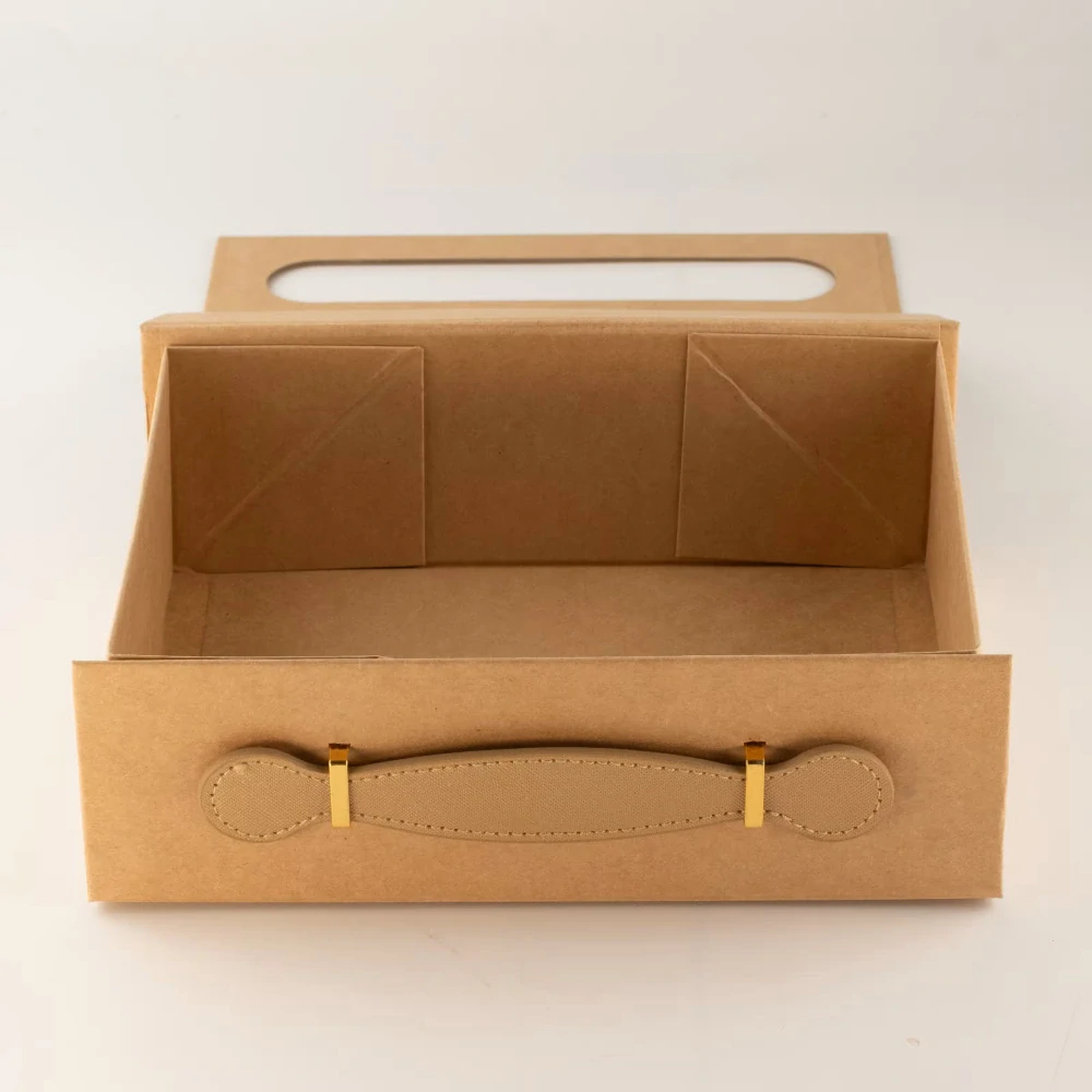 Luxusní dárková krabička – Med Hamper 24cm  (hnědá)