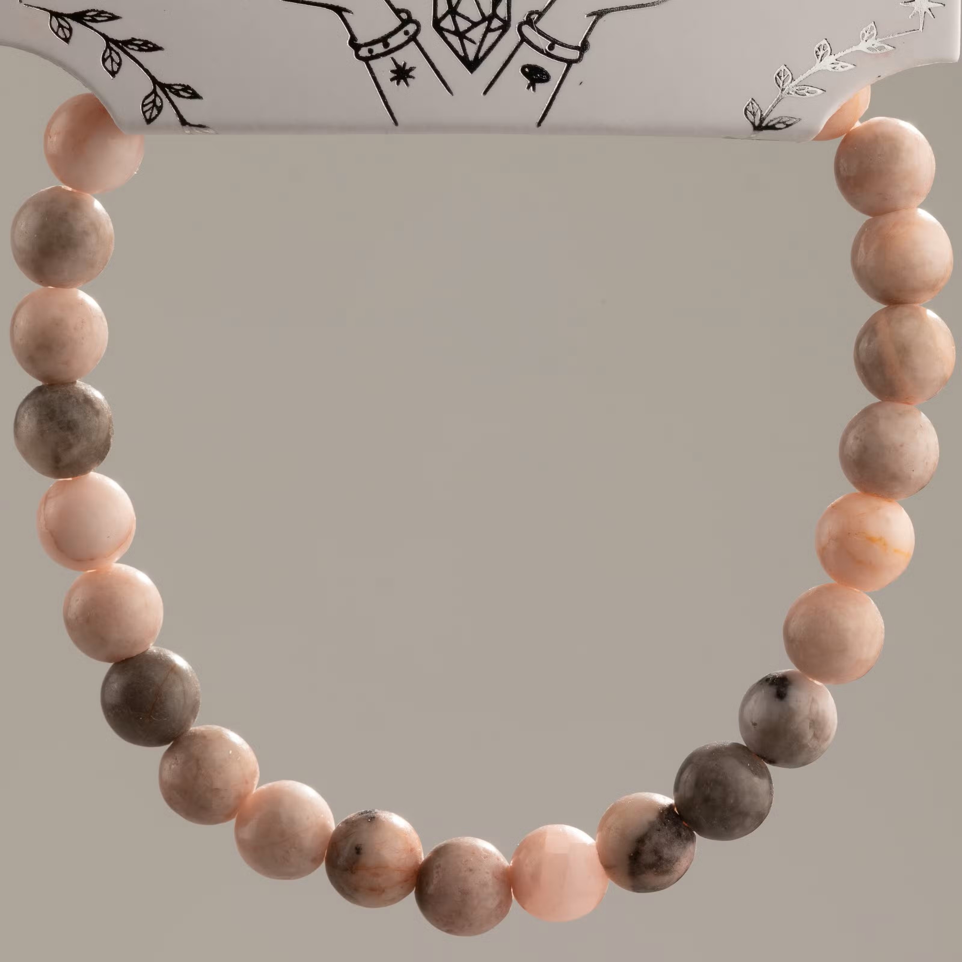 Energetický náramek z růžového jaspisu (17 cm x 6 mm)