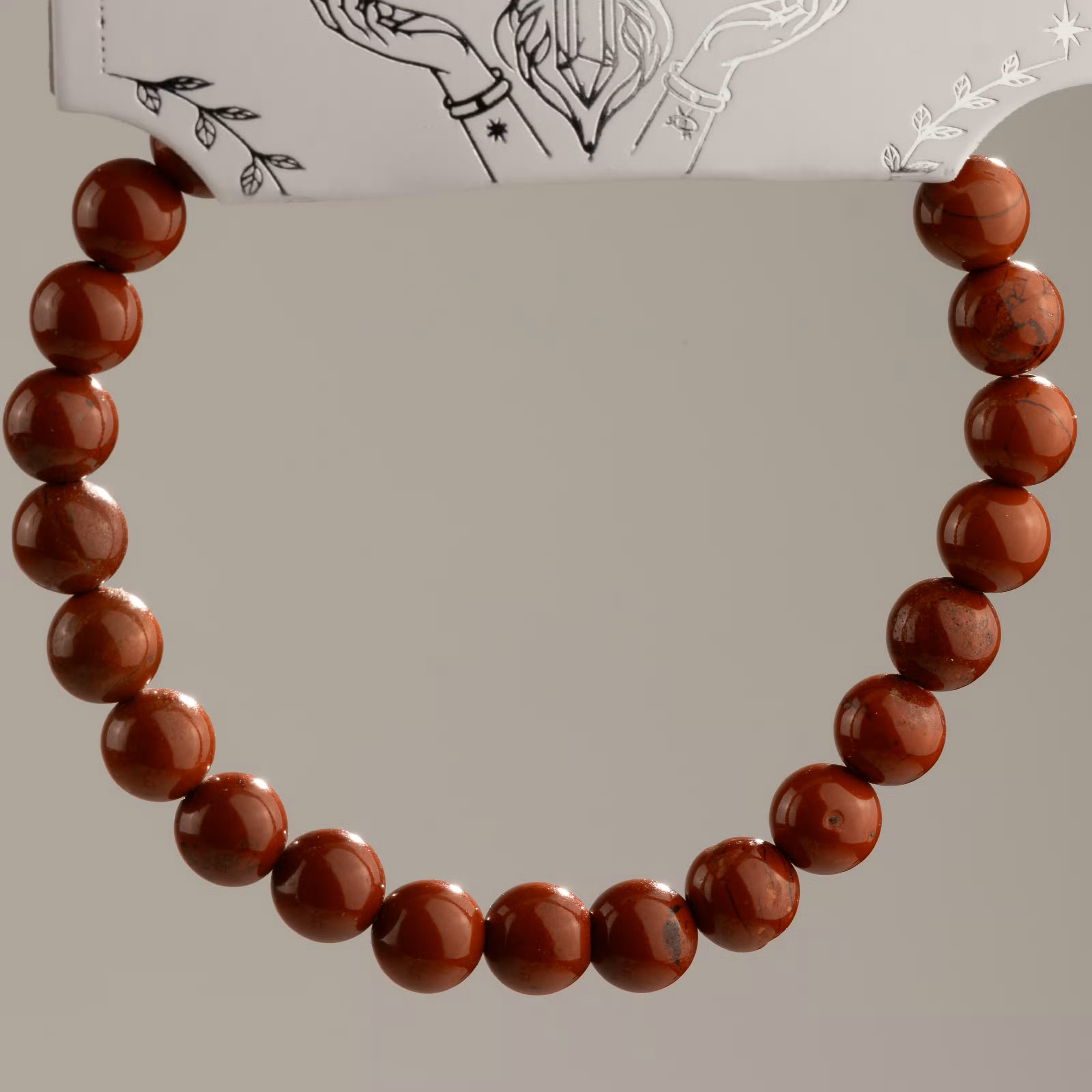 Energetický náramek z karneolu (17 cm x 6 mm)