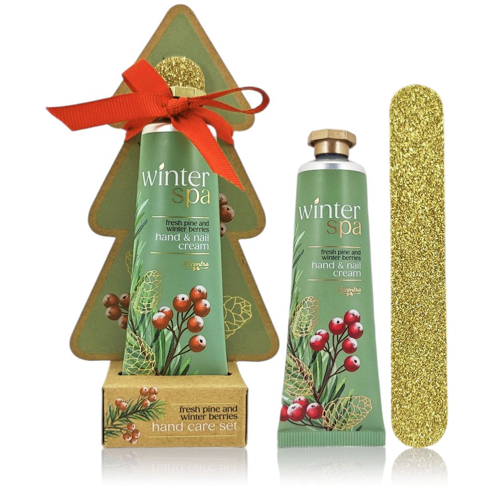 ACCENTRA Dárkový set péče o ruce Winter Spa s pilníkem – Zimní ovoce (30 ml)