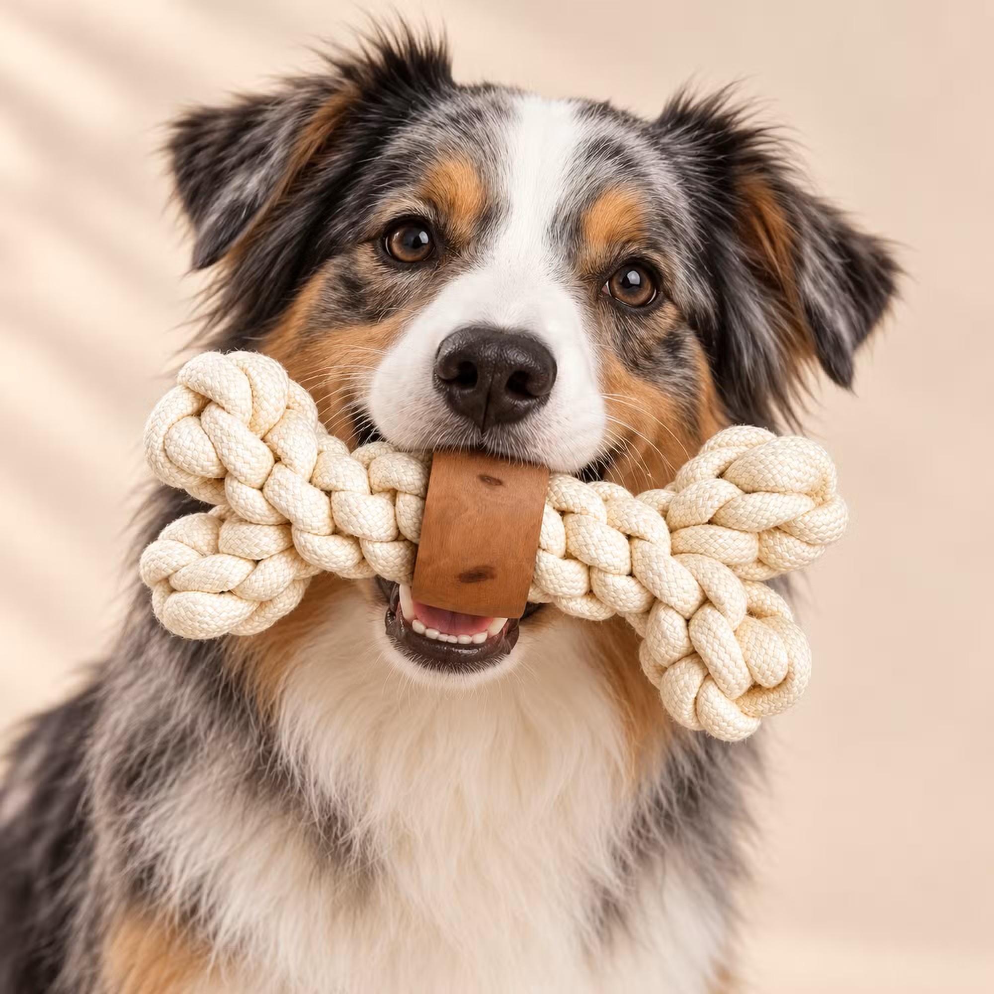 PAW Kávové dřevo s provazem Power Knot Bone