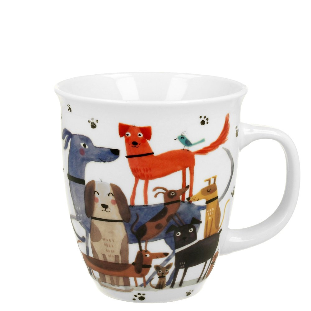 Velký porcelánový hrnek 600 ml se psy – Pejci na procházce