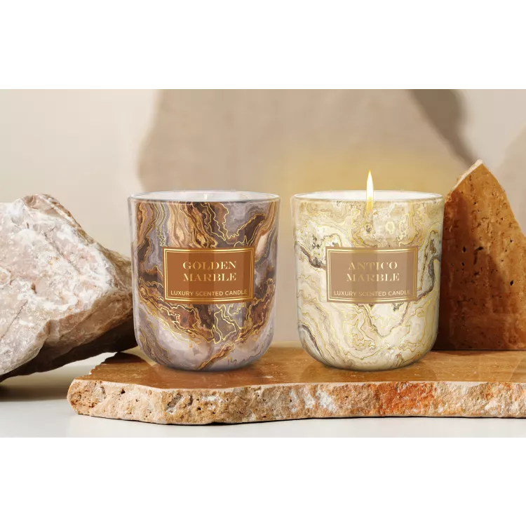 Vonná svíčka ve skle 150g Marble Golden