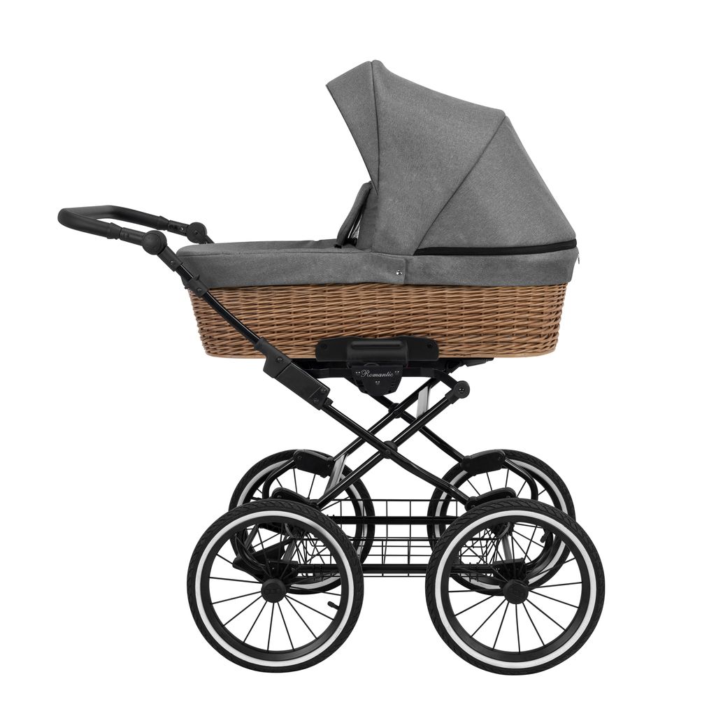 Kombinovaný retro kočárek ROMANTIC CLASSIC ROM-06 (šedá
