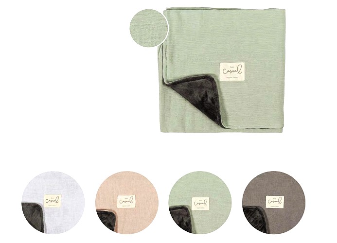 Dětská dvouvrstvá deka BimBiCasual bílo/šedá