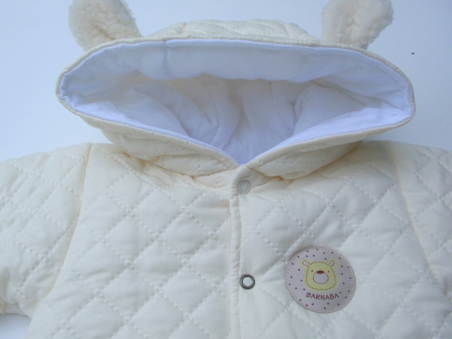 Luxusní zimní prošívaná bunda béžová