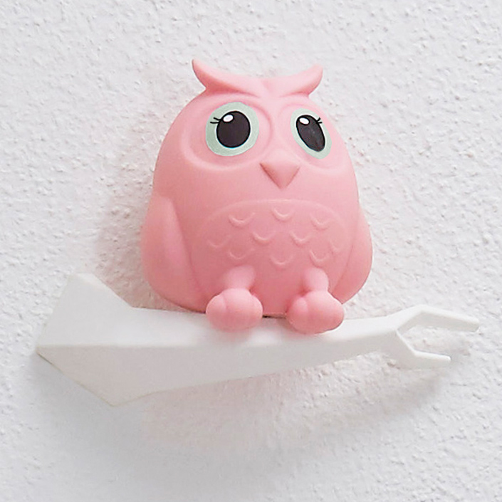 NOVINKA - Dětská přenosná LED lampička Sovička růžová