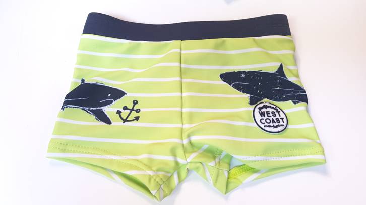 Dětské plavky zn.Losan se žraloky modrá/ limetka