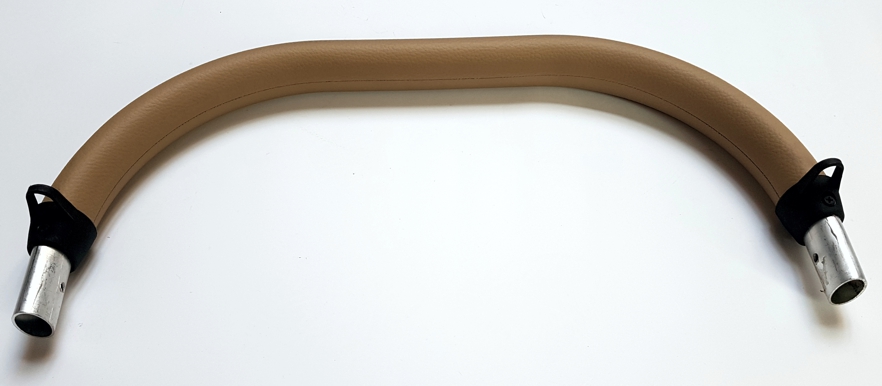 ND_ rukojeť na kočárek potažená Eco kůží - béžová  46cm madlo