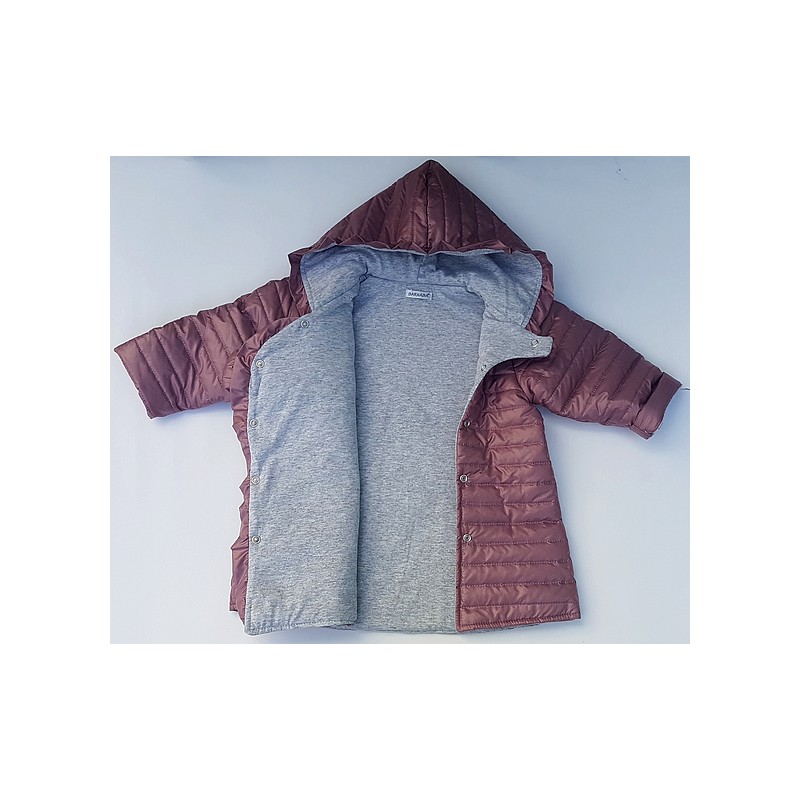 Luxusní dívčí jarní kabátek Barnaba s mašličkou fialový