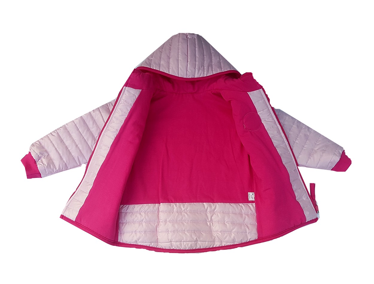 AKCE ! Dívčí odlehčená jarní/podzimní bunda s kapucí Barnaba růžová vel.92