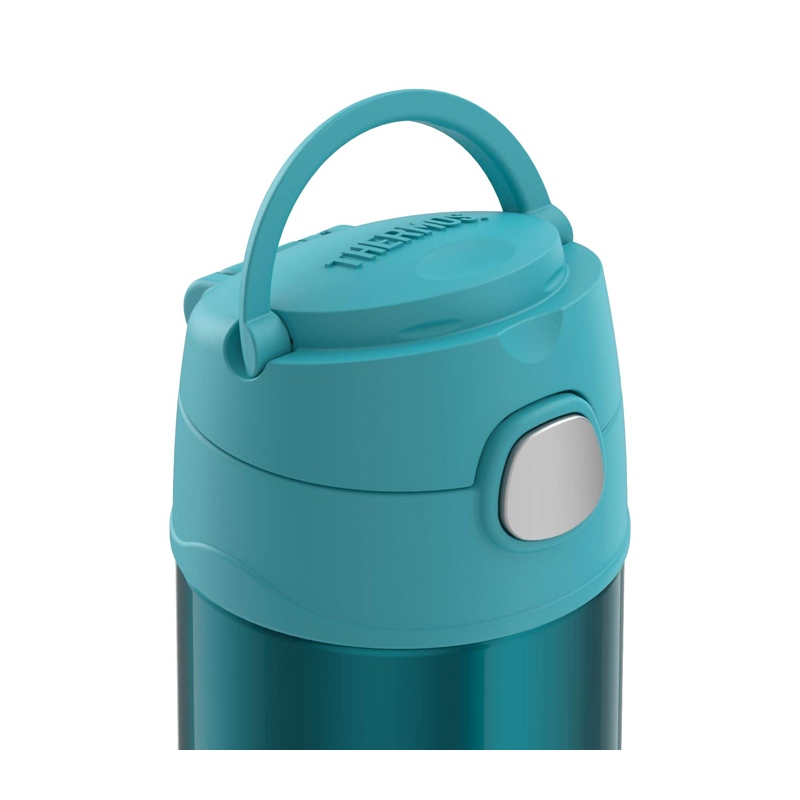 Dětská nerezová termoska THERMOS s brčkem tyrkysová