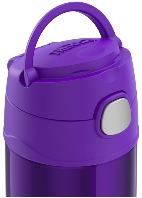 Dětská nerezová termoska THERMOS s brčkem fialová 355ml