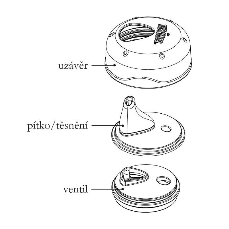 Tvrdé pítko pro kojeneckou termosku a láhev THERMOS - modré