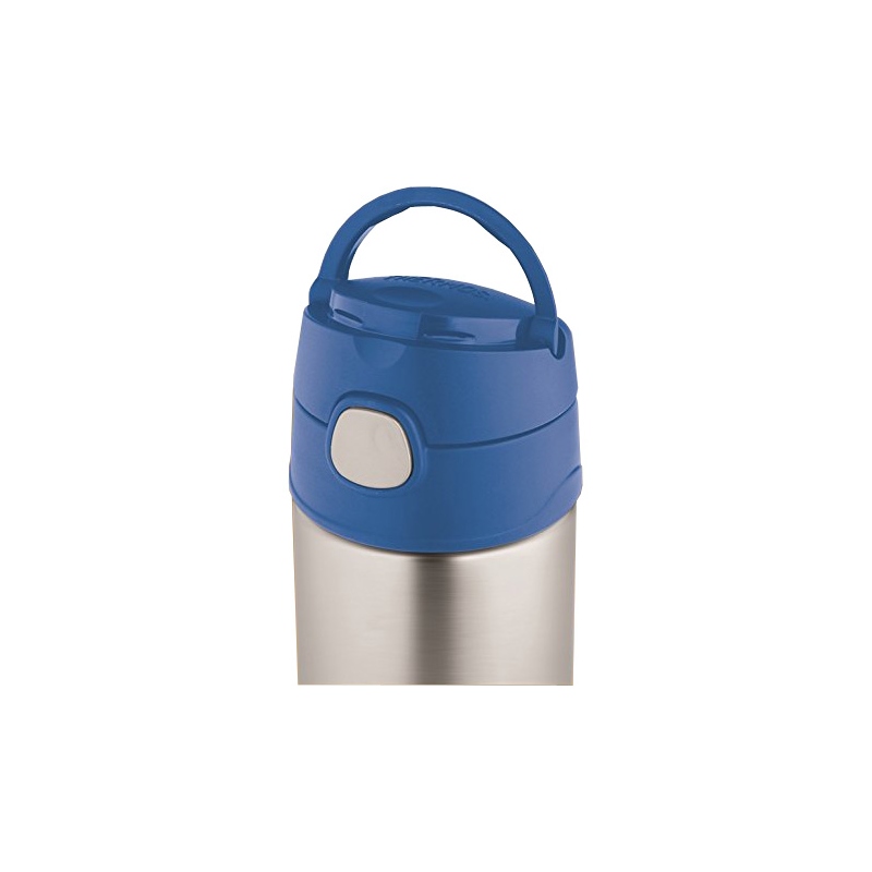Dětská nerezová termoska THERMOS s brčkem modrá 355ml