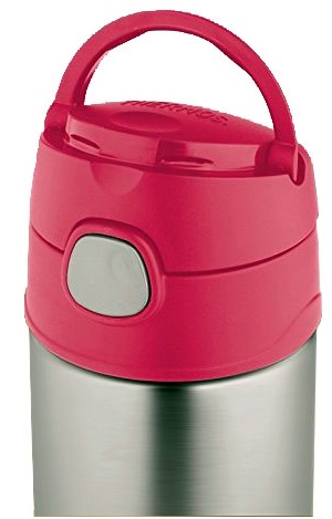 Dětská nerezová termoska THERMOS s brčkem růžová 355ml